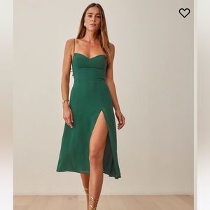 Reformation Juliette Dress (Green, Size 6)